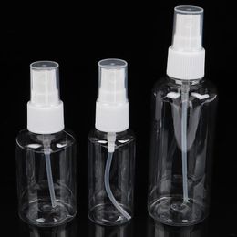 Botellas de perfume de plástico de plástico portátil 50 ml de viales de muestra de perfume vacío con atomizador de perfume de bomba de niebla para muestra de viaje duoeh