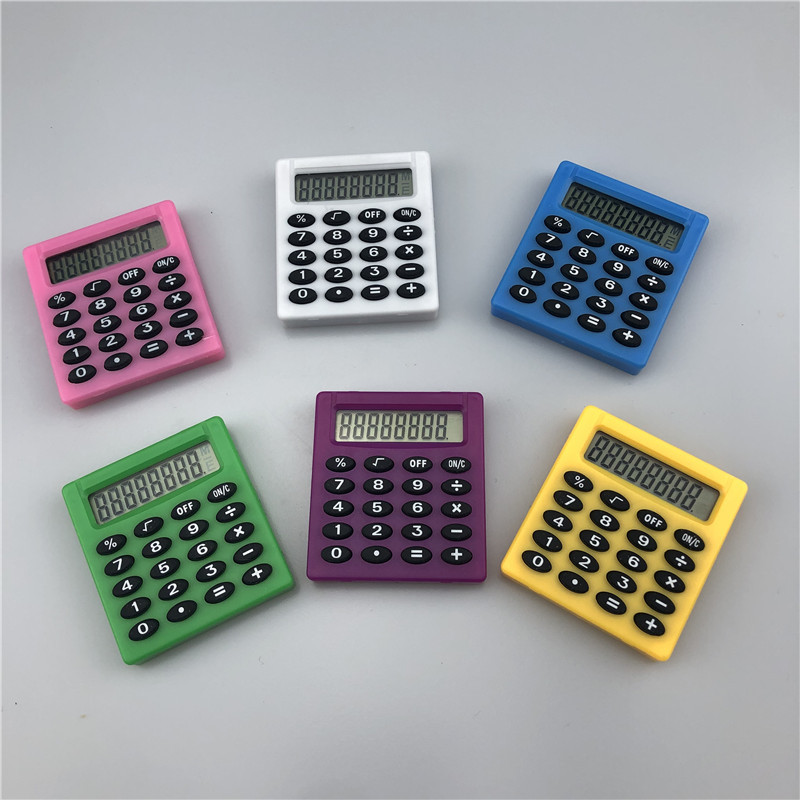Bärbar Pocket Scientific Calculator Small Square Student Exam Lärande Essential Digit Calculator Mini Office School Stationery