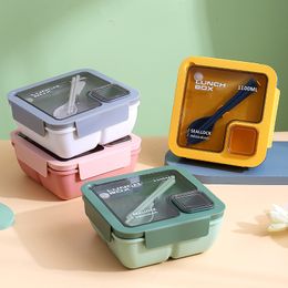 Portable draagbare gecompartimenteerde lunchbox Studenten kantoormedewerkers met lunch kunnen magnetron verwarming eenvoudig lichte voedsel bento box