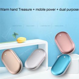 Portable Power Banks Hand Warmere verwarmingsverwarming Explosie-Proof oplaadbare herbruikbare mobiele telefoon opladen voor kerstcadeau