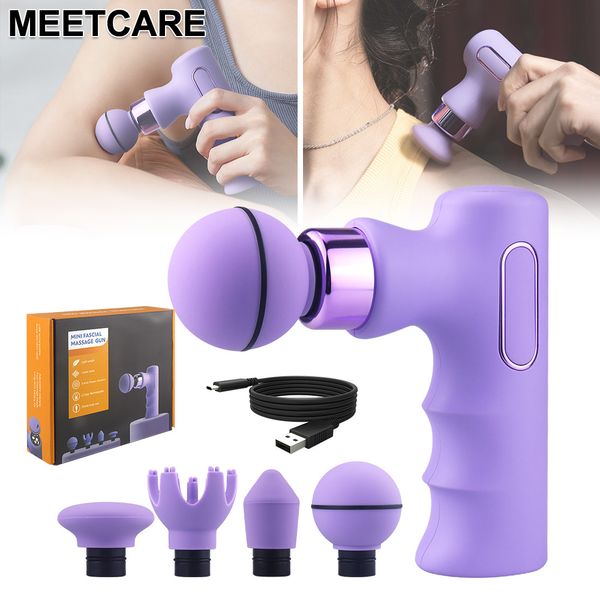 Mini pistolet de Massage puissant Portable pour la thérapie de Relaxation profonde musculaire 5 vitesses moteur sans brosse appareil de Fitness Mini pistolet Fascia