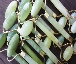 Rodillo de masaje facial de jade práctico portátil, antiarrugas, cara saludable, cuerpo, cabeza, pie, herramienta de belleza natural, palo de masaje de jade, regalo 4084849