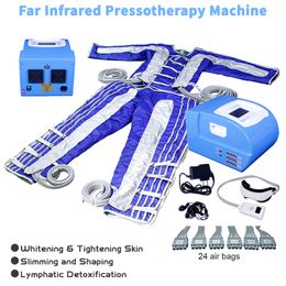 Draagbare Pressotherapie Lymfe Drainage Machine Body Slimming 24 Air Pressure Pressoterapia Massageapparatuur voor salongebruik
