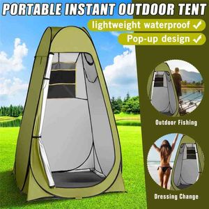 Portable Privacy Shower Toilet Automatische pop -up campingt Tent UV Functie Travel Camping Tent Outdoor Dressing Beach Sun Shelte H220419