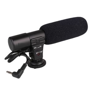 Micrófono de grabación estéreo de vídeo profesional portátil para cámara de videocámara DSLR conector de 3,5mm