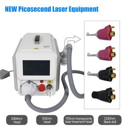 Portable professionnel carbone Peel Q commuté ND YAG picoseconde pico Laser détatouage Machine pigments enlèvement 1064nm 532nm 1320nm 755nm