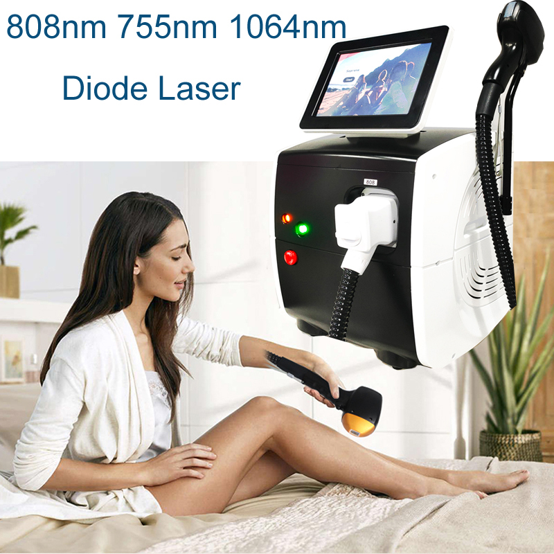 Diode Laser Hair Removal Machine Skin Rejuvenation 755nm 808nm 1064nm Triple Wavelength Fast Permanent Hair Remover 50 Million Shots