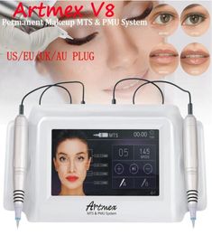 Portable Professional Permanent Tattoo Makeup Machine Digital ArtMex V8 Derma Pen Touchen Sening Wenkbrauw Lipline MTS PMU Skinverzorging B3557684