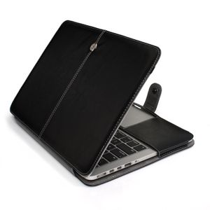 Étui folio mince en cuir PU housse de protection pour Macbook Air Pro avec Retina 12 13 15 16 pouces Protection pour ordinateur portable étuis pliants