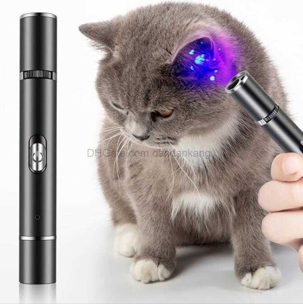 Linterna portátil Púrpura Antorcha 365nm Luz negra Mascota Dinero Escorpión Detectores Inspección Mini Linternas UV Blacklight multifunción puntero láser Pen Light