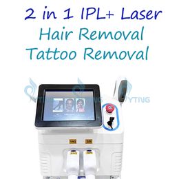 Draagbare Q geschakeld ND YAG lasertattoo Verwijder apparatuur Opt IPL Haarverwijdering Permanent Pigment Verwijderen Acne Behandeling Elight Face Lift Beauty Machine