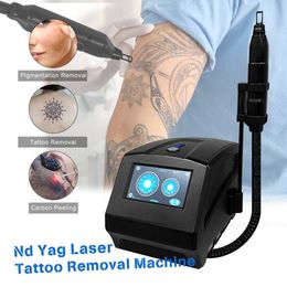 Draagbare Qswitch Nd Yag Laser Tattoo Remover Carbon Peeling Wenkbrauw Tattoo Removal Machine