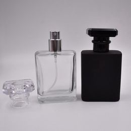 Draagbare hervulbare parfumsprayfles 50 ml lege parfumflesjes zwart helder met pompspuitmist Atomizer Atomizador de Niebla