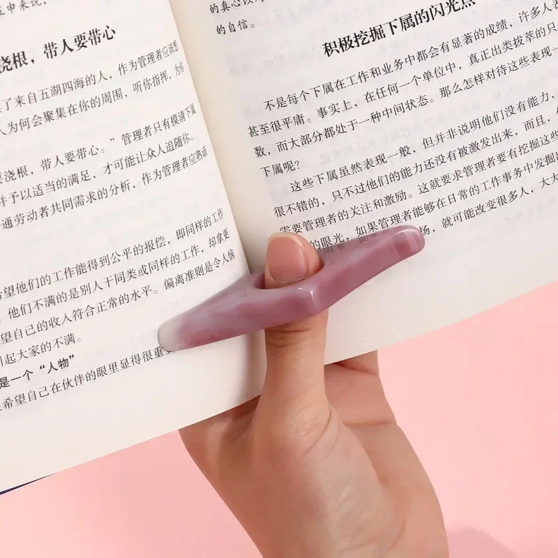Portable Resin Bookmark Reading Aids Student Book Accessories Ofiice Supply Thumb Support Page Holder School Supplies