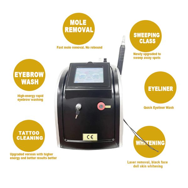 Machine portative de détatouage de Nd Yag de deuxième Salon de beauté de Pico d'équipement de RF avec la Machine de Laser de Pico de 1064nm