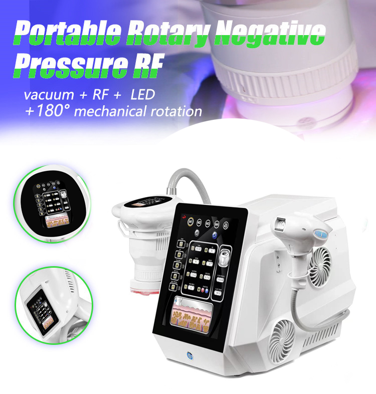 Portable Rotary Negative Pressure Vacuum RF Fat Removal 180° Rotation Body Shaping Slimming Machine