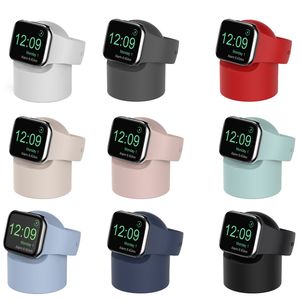 Reloj inteligente de silicona redondo portátil Dispositivo portátil Soporte de soporte Montaje Base ambiental para Apple Watch Series 7 6 5