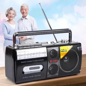 Draagbare S ers Antieke tapemachine ouderwetse nostalgische cassetterecorder ouderen radio retro draagbare kaart bluetooth audio 231206