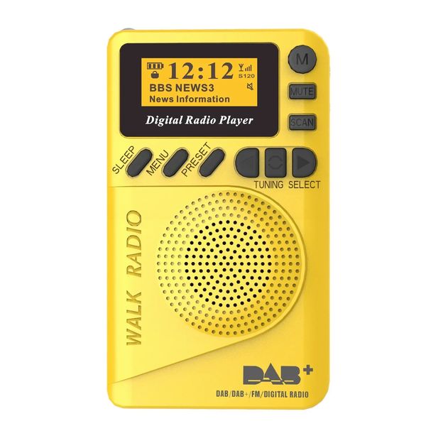 Lecteur de radio numérique DAB DAB portable Réception FM Réception MP3 Mini récepteur stéréo Écran LCD Bon son S er 231206