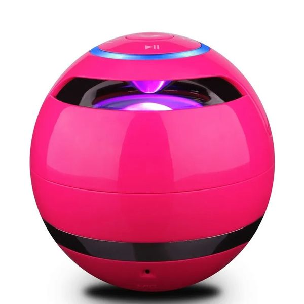 Portátil S ers Magic Bluetooth Color LED Música Luz Subwoofer Mini Redondo Hi Fi Soporte TF FM AUX para Grill Boy 231007