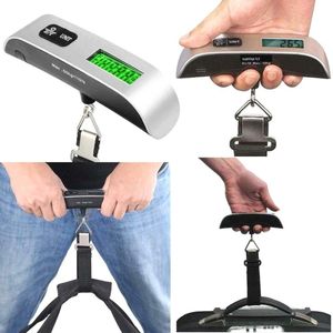 Báscula portátil con pantalla LCD Digital, 110lb/50kg, equipaje electrónico, Maleta colgante, pesa de viaje, bolsa de equipaje, herramienta de equilibrio de peso