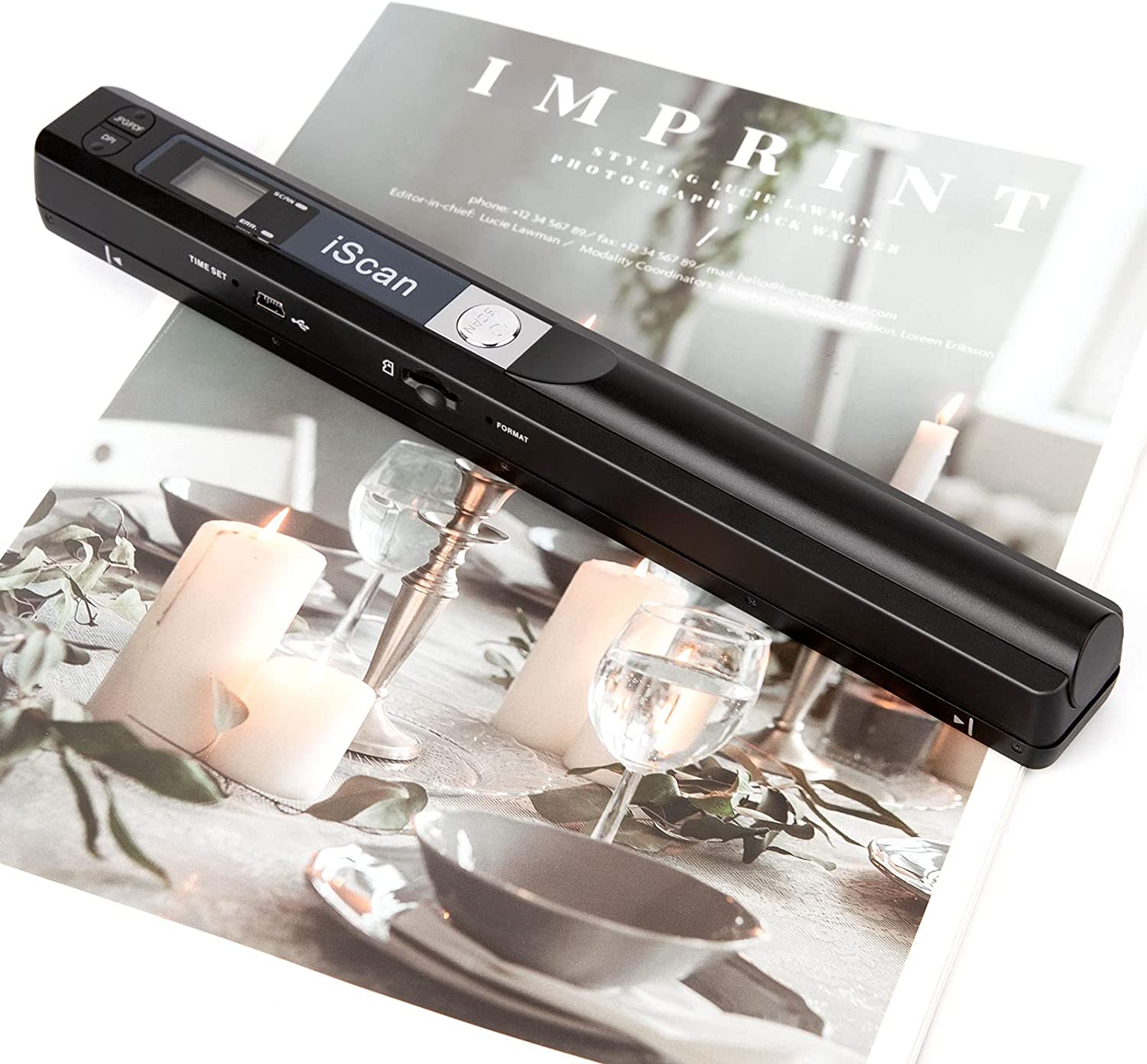 Portable scanner Handheld document scanner A4 Size 900 DPI JPG/PDF Formate LCD Display for Business Reciepts Books image with 32G SD Card