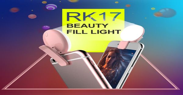 Luz de flash LED portátil para selfies RK17 Luz de relleno LED 9 piezas Bombillas premium para teléfono para iPhone 77Plus para Samsung S7 EDGE xiaomi i89244644