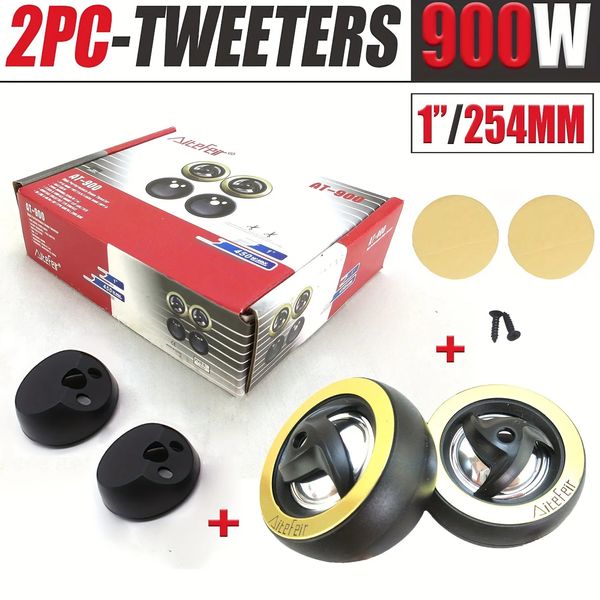 Mini Tweeter à dôme Portable 900W, 2 pièces, haute efficacité, avec Base, haut-parleur 12V, Audio automatique, pour système de voiture 231204