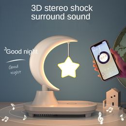 Sers portátiles 3 en 1 Led junto a la cama romántico Bluetooth Ser colorido luz nocturna teléfono carga inalámbrica para iPhone cargador soporte 230908