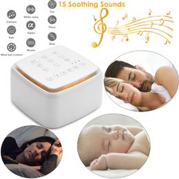 Draagbare Sers White Noise Machine Typec Oplaadbare getimede uitschakeling Slaapgeluid voor slapen Ontspanning Baby Volwassene Kantoor Reizen 230908