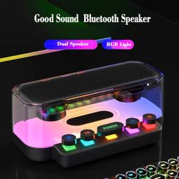 Draagbare Sers Wireless Gaming Ser Stereo Subwoofer Bluetooth 50 Rgb Lichttransparant Ondersteuning USB Tf Play Pc Sound Bar Game Soundbox 230908
