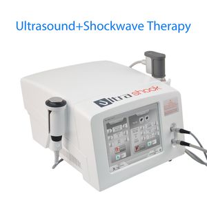 Thérapie par ondes de choc portable machine thérapeutique ultrasons pour fasciite Avec 2 plantaires Poignées ultrasons et Shockwave