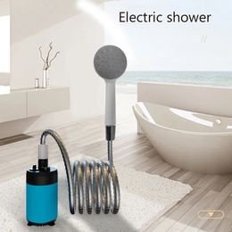 Douche portative pour Camping en plein air, pomme de douche électrique compacte et Rechargeable, alimentée par batterie, 240126