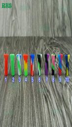 Draagbare siliconen filtertips voor droge kruiden tabak Raw Rolling Papers met 10 kleuren tabak sigarettenhouder1061032