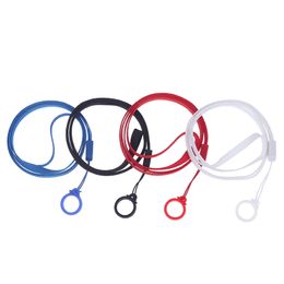 Portable Siliconen Ring Lanyard voor mobiele telefooncamerabeys Cord Chain Cute Lanyard Keychain Keycord Hanging Ring Anti-Drop Touw