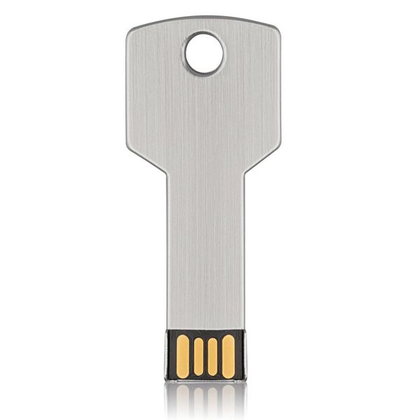 Llave de metal plateado portátil 32 GB USB 20 unidades flash 32 gb Flash Pen Drive Almacenamiento de pulgar Suficiente Memory Stick para PC Laptop Macbook T8075552