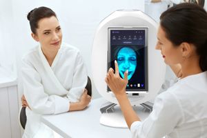 Machine d'analyse de peau portable Image intelligente Spectre de tests cutanés Machine d'analyse de peau numérique