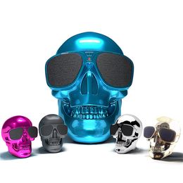 Draagbare Schedel Bluetooth Speakers Skull Head Ghost Draadloze Stereo Subwoofer Mega Bass 3D Stereo Hands-Free Audio Player Mini Speaker