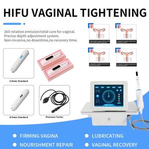 Équipement mince portable 2 têtes Vaginal HIFU Ultrasonic RF Facial Care Equipment Anti-Wrinkes Beauty High Intensity Focus