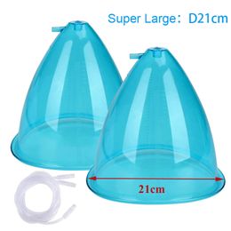 Portable Slim Equipment 2st 21cm King Size Vacuümzuiging Blauwe XXL Cups voor een Seyx Europese Amerikaanse Colombiaanse Vrouwelijke Butt Borstlift Behandeling