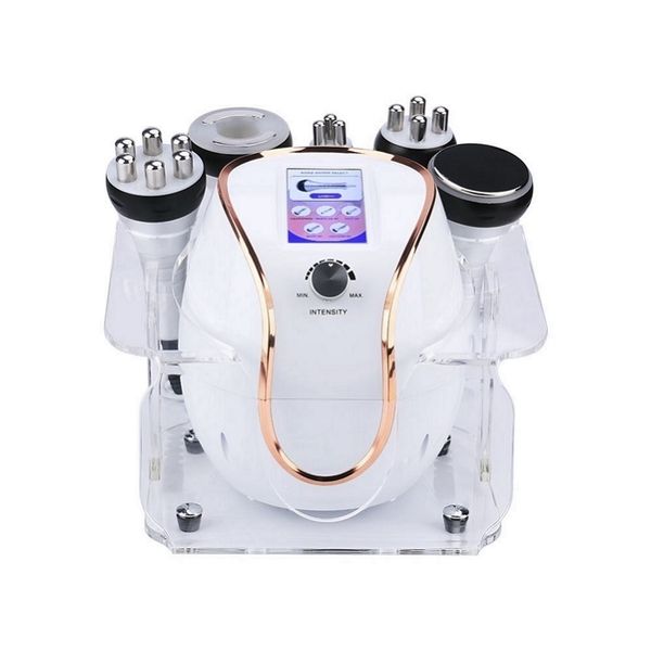 Équipement mince portable 5 dans 1 vide lipo ultrasonic cavitation radio fréquence multipolaire rf corps minceur de machine à peau soulevant la peau resserrer