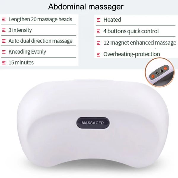 Équipement mince portable Masseur abdominal Pétrir l'instrument de l'abdomen Outil de massage par vibration électrique Physiothérapie Chauffage Brûlant les graisses Minceur 231121