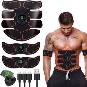 Draagbare slanke apparatuur Abs Trainer Ems Buikspierstimulator Tone Home Gym Belt Fitnesstrainingsapparatuur met LCD-scherm Afslankstimulator 231122