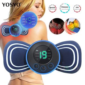 Portable Slim Equipment Cervical Pulse Massage Stick EMS Mini Electric Neck Instrument Body Muscle Electrotherapy Stimulator 231024