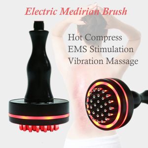 Draagbare slanke apparatuur Elektrische meridiaanschraper Body Massager Ontgiftingsborstel Comprimeren Warme nekmassage Ontspannen Pijnbestrijding Gezondheidszorg 230826