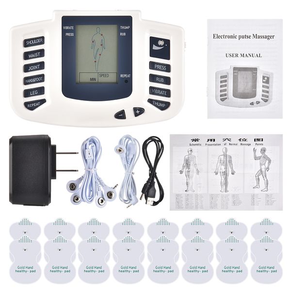 Equipo delgado portátil EMS Decenas Masaje Cuerpo completo Decenas Acupuntura Terapia eléctrica Masajeador Meridiano Fisioterapia Masajeador Aparato Masajeador 221203