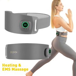 Draagbare slanke apparatuur Verwarming EMS Buikspierstimulator Massageriem Elektrische buiktrainer Trainingsuitrusting Gewichtsverlies Vetverbranding Fitness 231214