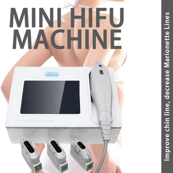 Équipement mince portable Hifu Face Lift Skin Soins Machine à ultrasons focalisés à haute intensité avec 3 ou 5 cartouches pour une utilisation du salon