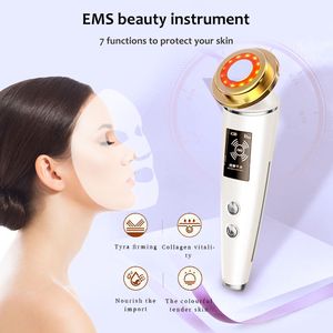 Draagbare slanke apparatuur Massager voor gezicht 5 in 1 LED Skin Trachering High Frequency Wand Lumispa Diep schone poriën Heffen verjonging 230512