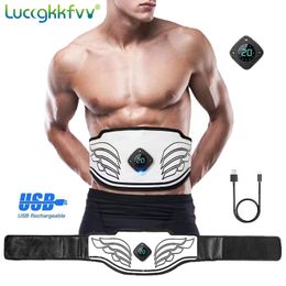 Portable Slim Equipment Stimulateur musculaire EMS Ceinture abdominale Entraîneur Écran LCD Abs Fitness Training Home Gym Perte de poids Corps Amincissant la formation du ventre 230621